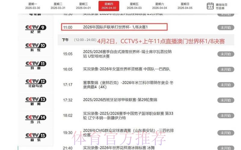 世界杯官方直播平台的最新更新